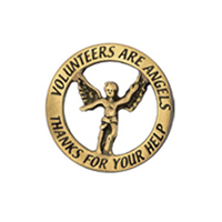 Volunteers are Angels Silver Pin Generic Pin